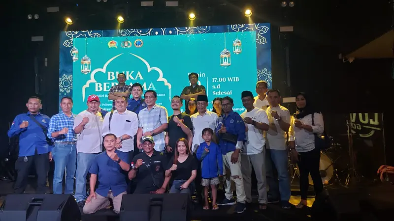 Jalin Silaturahmi, Polres Kediri, TNI dan Media Buka Bersama
