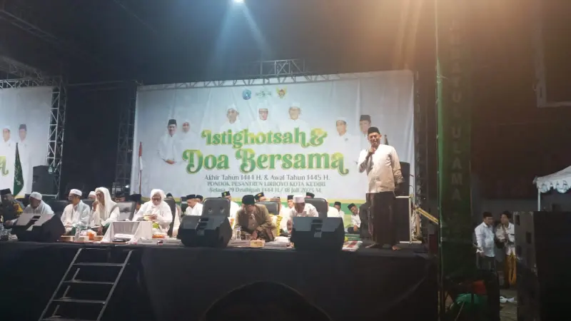 Bertepatan 1 Muharram, Ulama-Umaro Kota Kediri Gelar Istighosah di Aula Muktamar Lirboyo