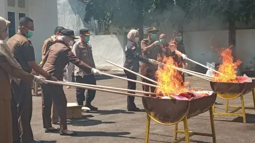 Sabu Hingga Ribuan Pil Obat Keras Dimusnahkan Kejari Kota KediriÂ 