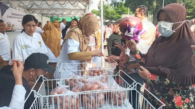 Aksi Gerakan Pangan Murah DKPP Kota Kediri Gandeng Bulog