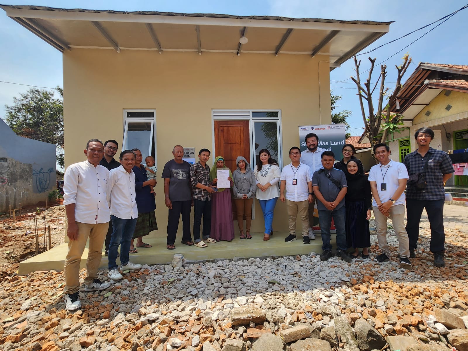 Sinar Mas Land Bantu Bedah Rumah di Dua Wilayah, Kini Capai 24 Unit Sejak Program Ini Digulirkan tahun 2016 Silam