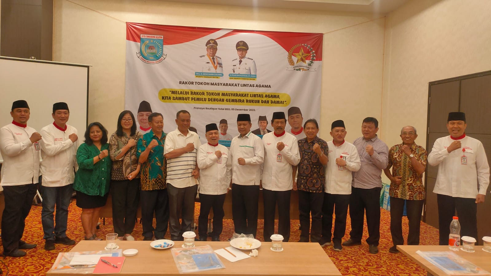 FKUBÂ Rapat Koordinasi Bareng Tokoh Masyarakat Lintas Agama, Dukung Pemilu Gembira Rukun dan DamaiÂ 