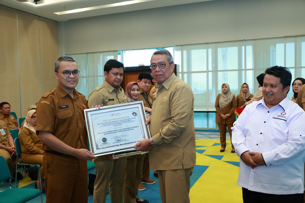 Enam OPD Tangsel Terima Penghargaan Ombudsman RI
