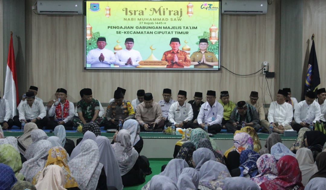 Ciputat Timur Peringati Isra Mi\'raj, Begini Pesan Camat Jelang Purna Tugas