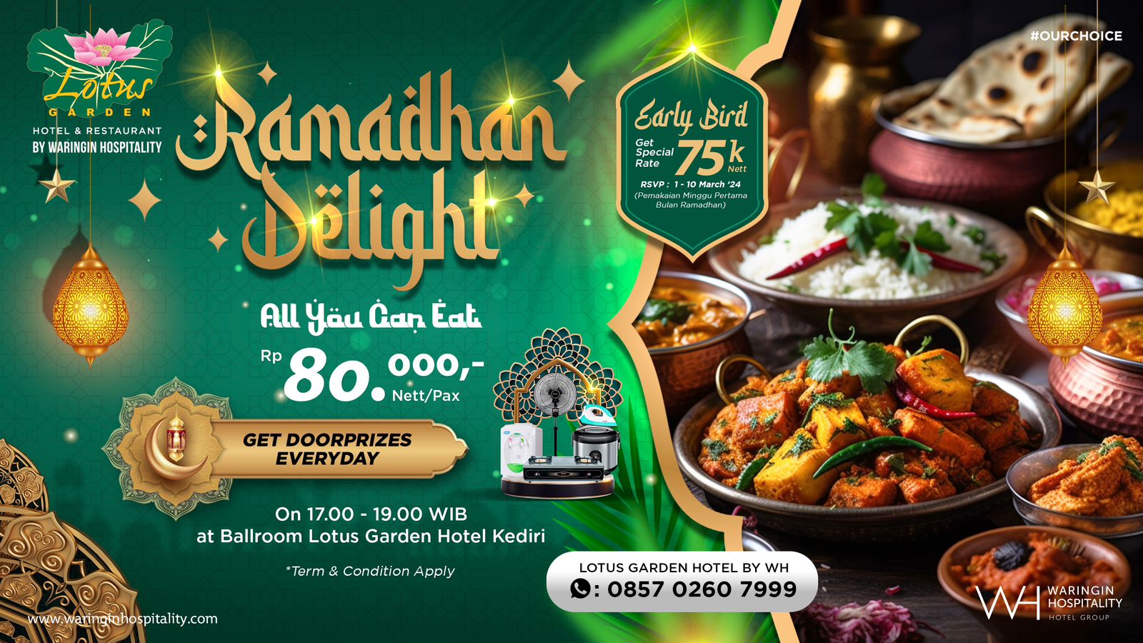 Selama Ramadhan, Lotus Garden Hotel Kediri Sajikan Ragam Menu Berbuka Dengan Harga BersahabatÂ 
