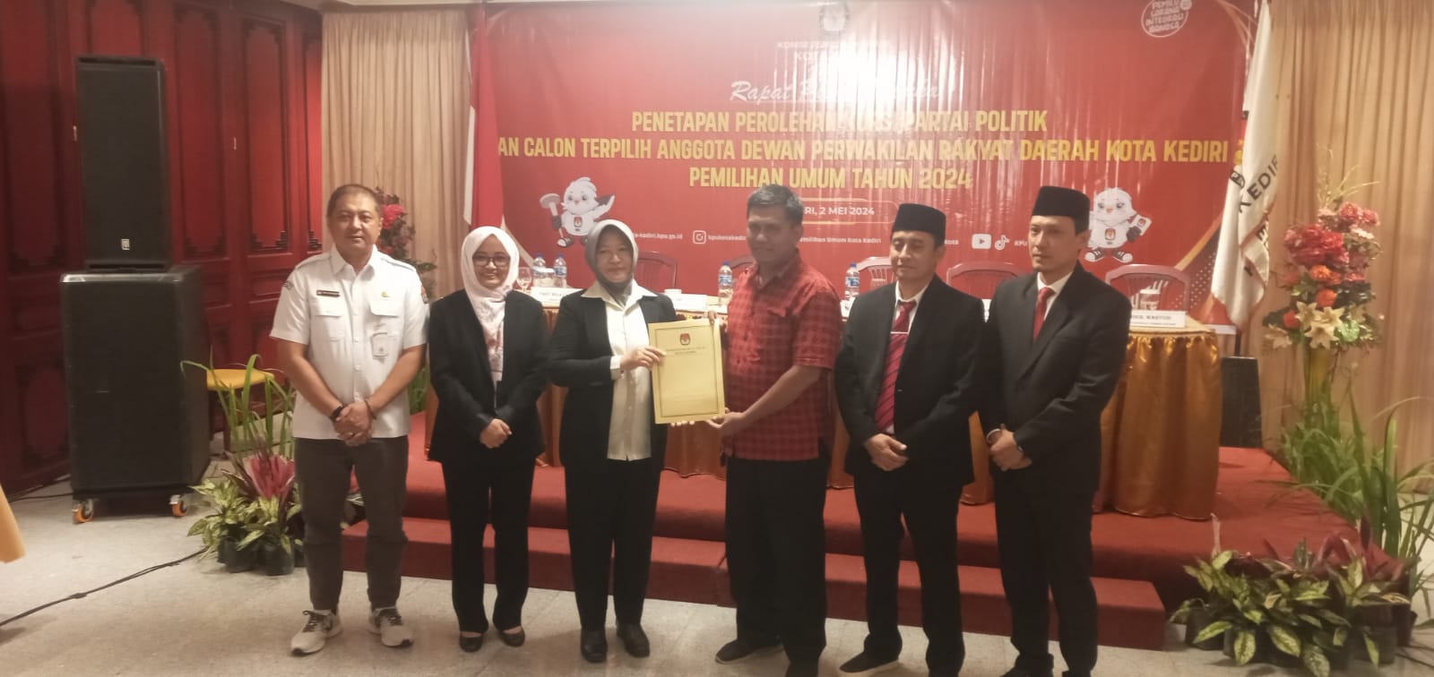 KPU Kota Kediri Tetapkan Perolehan Pileg 2024