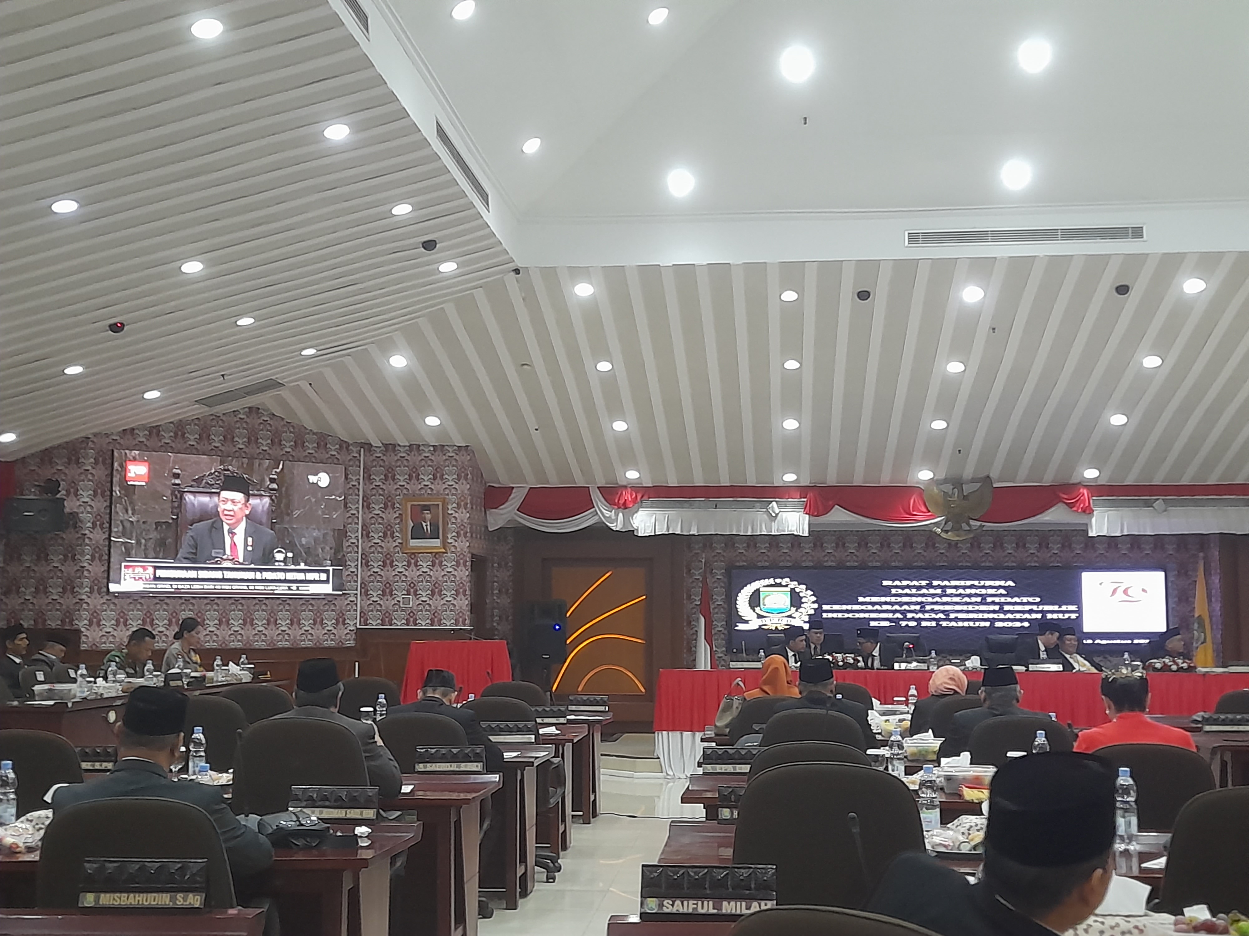 DPRD Gelar Rapat Paripurna Mendengarkan Pidato Kenegaraan PresidenÂ 