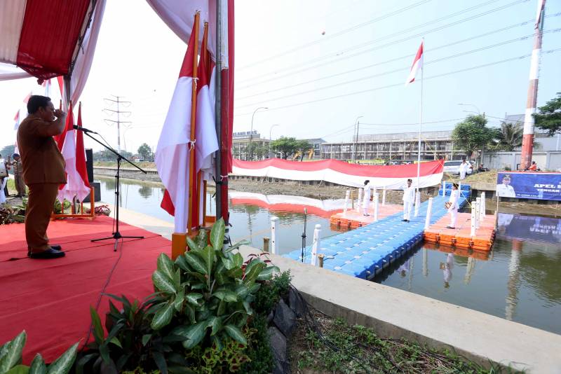 Upacara Sumpah Pemuda di Kota Tangerang Digelar di Saluran Sungai Cisadane