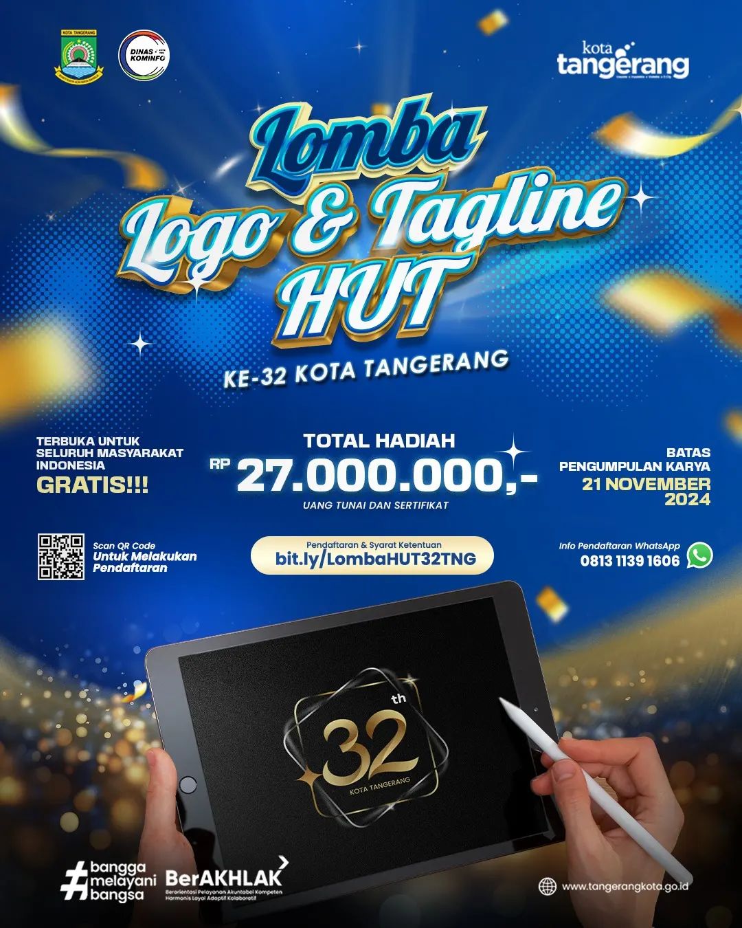 Yuk Ikuti Lomba Logo dan Tagline HUT ke 25 Kota Tangerang