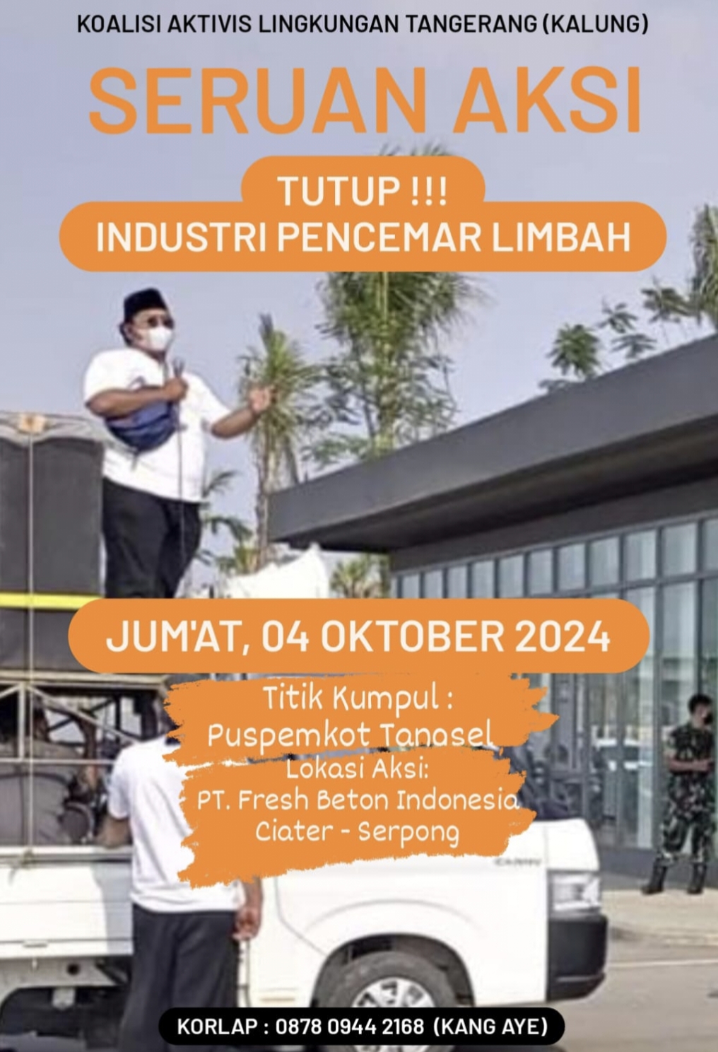 Buang Limbah Sembarangan di Tangsel, Aktivis Lingkungan Bakal Demo Perusahaan Batching Plant