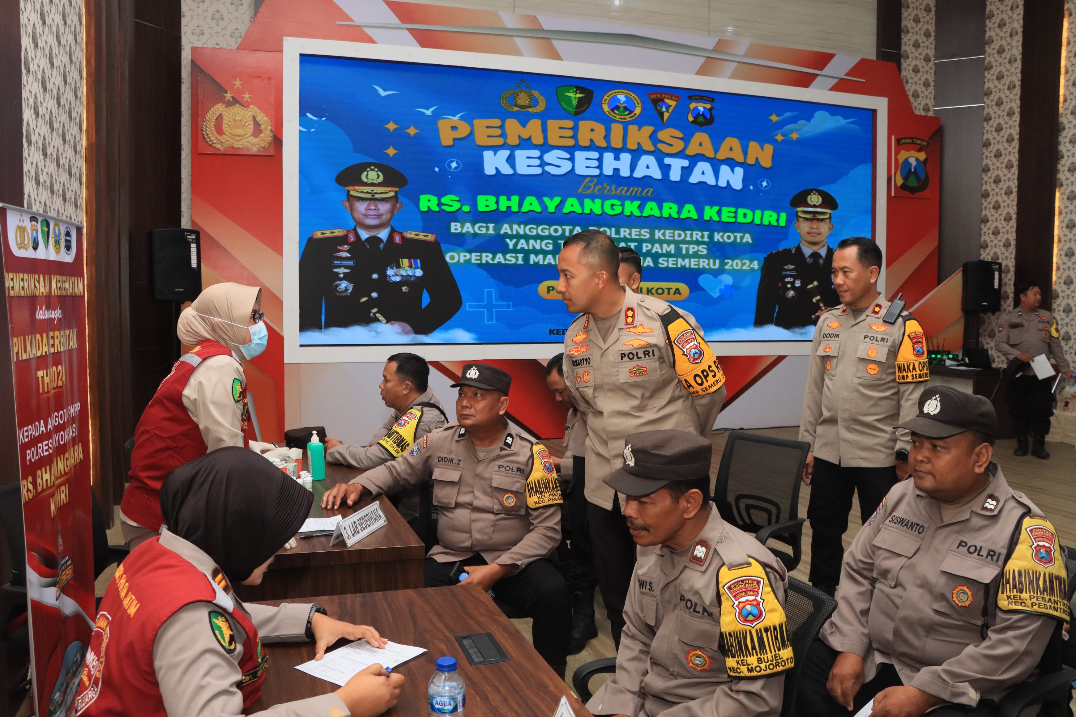 Personel Polres Kediri Kota Gelar Rikkes, Persiapan Pengamanan TPS Pilkada 2024