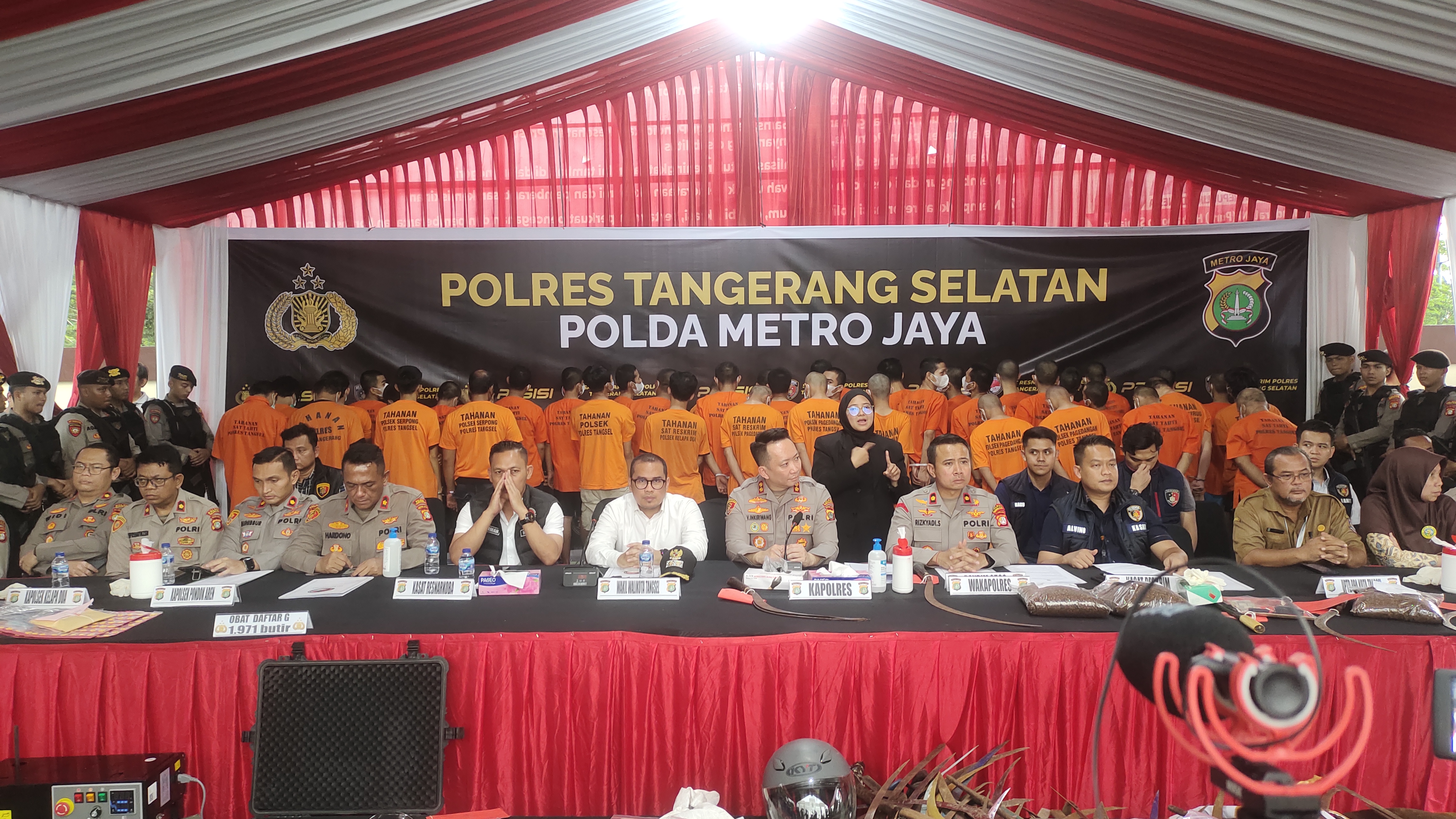 Polres Tangsel Buru Peredaran Narkoba Hingga Babelan Kabupaten Bekasi, Sita Tembakau Sintetis 612 Kilogram