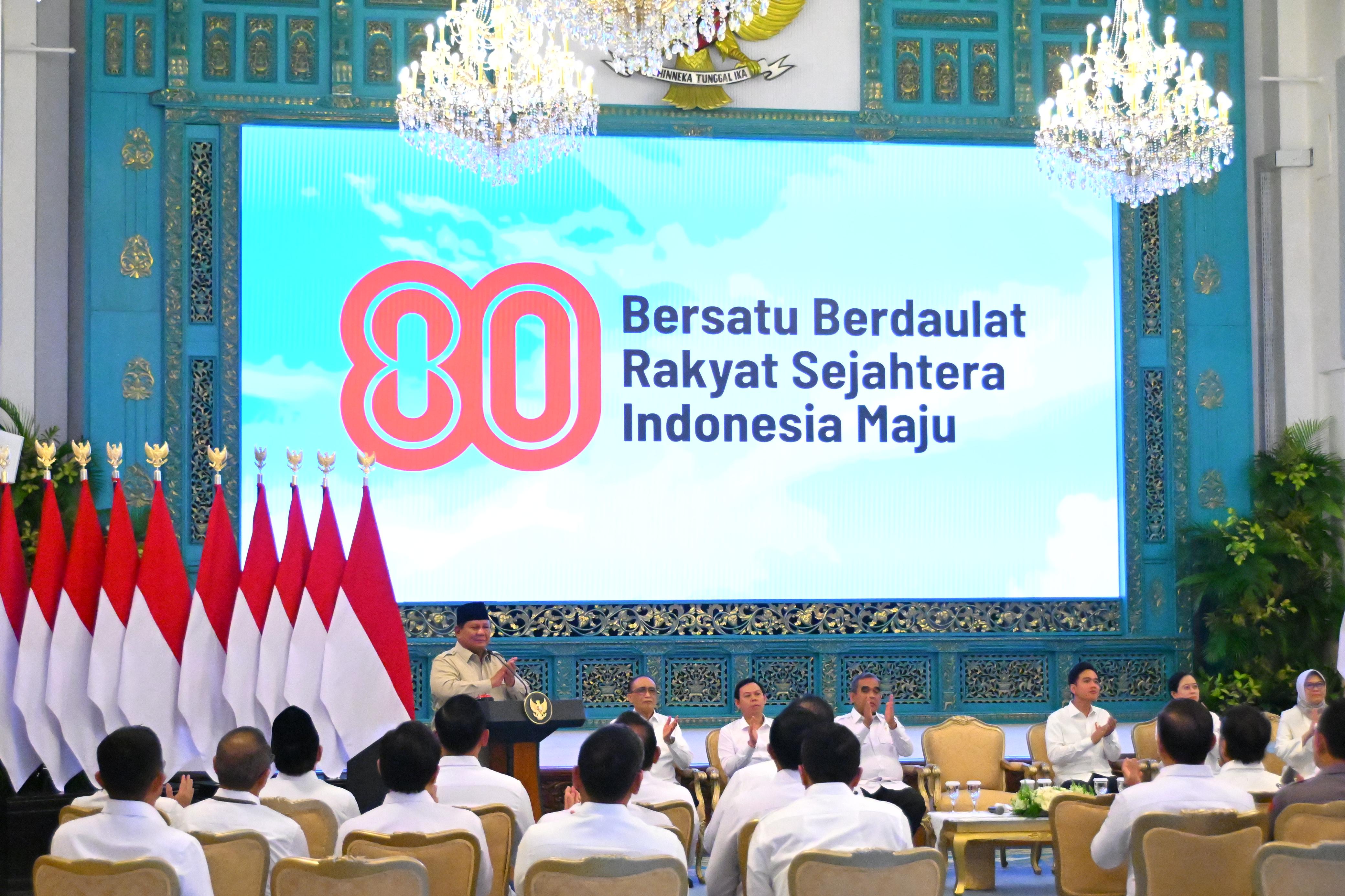 Wapres Dampingi Presiden Saat Peluncuran Logo dan Tema HUT RI ke-80