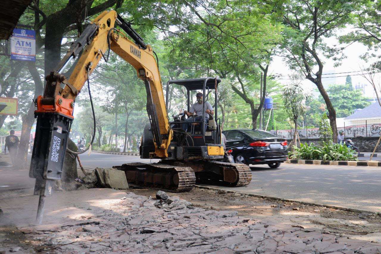 Lanjutan Revitalisasi Pedestrian Ciater Tangsel: Bakal Lebih Luas, Nyaman, Ramah Difabel dan Estetis