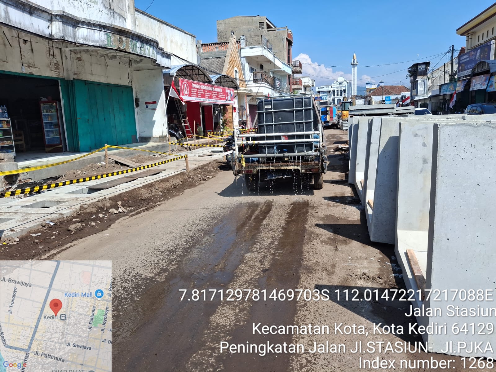 DPUPR Kota Kediri Revitalisasi Jalan Stasiun-PJKA Kota Kediri Sepanjang 200 Mater
