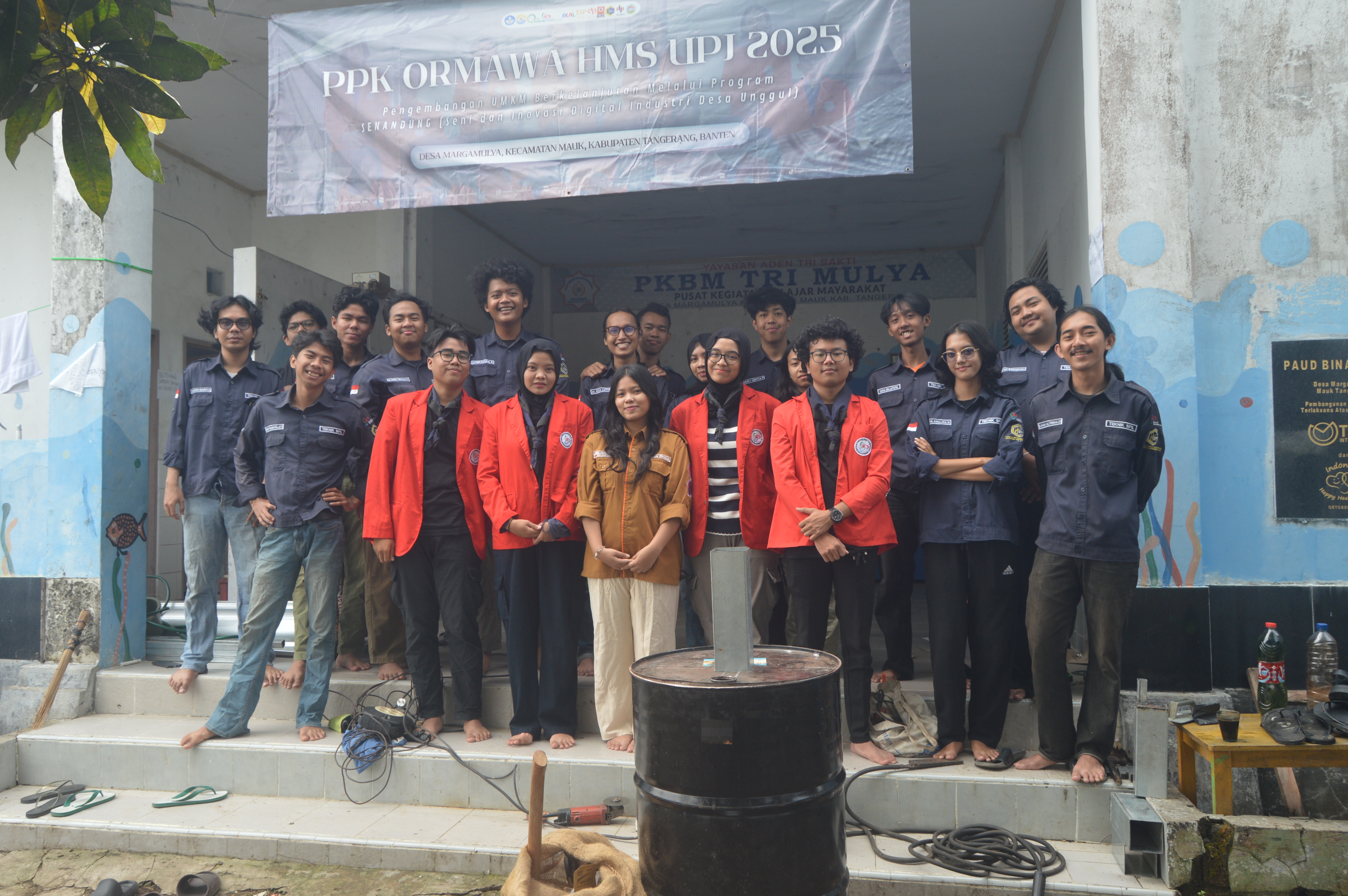 Mahasiswa Teknik Sipil UPJ ber-SENANDUNG di Desa Margamulya, Kabupaten Tangerang-Banten
