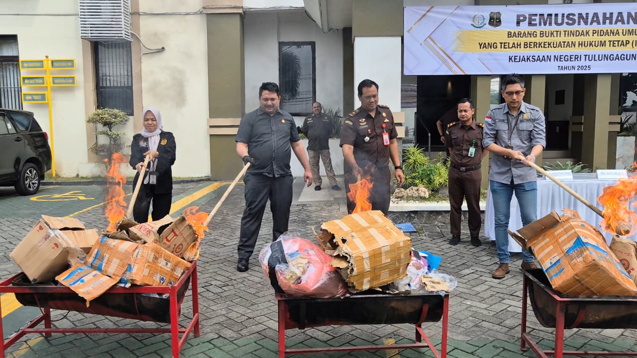 Kejari Tulungagung Musnahkan Sabu dari 55 Perkara Inkrah