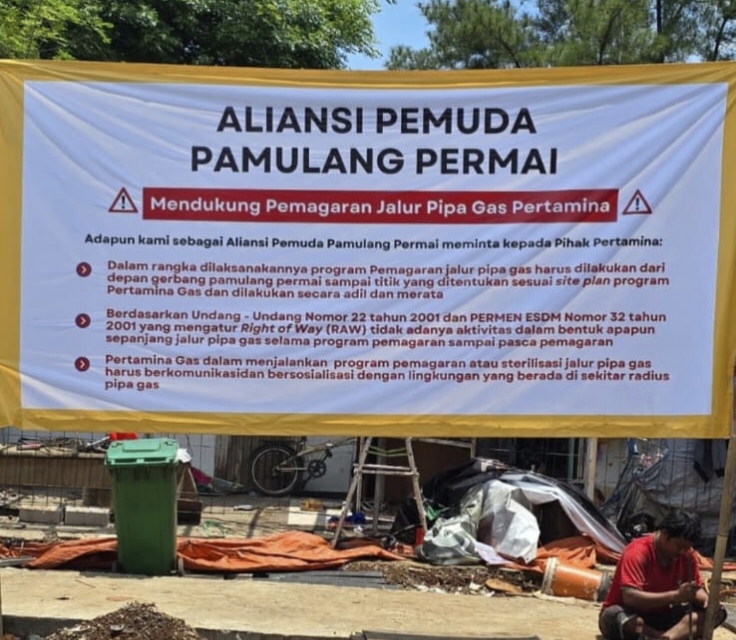 Aliansi Pemuda Pamulang Permai Dukung Pemagaran Jalur Pipa Gas Pertamina, Desak Pelaksanaan Transparan dan Adil