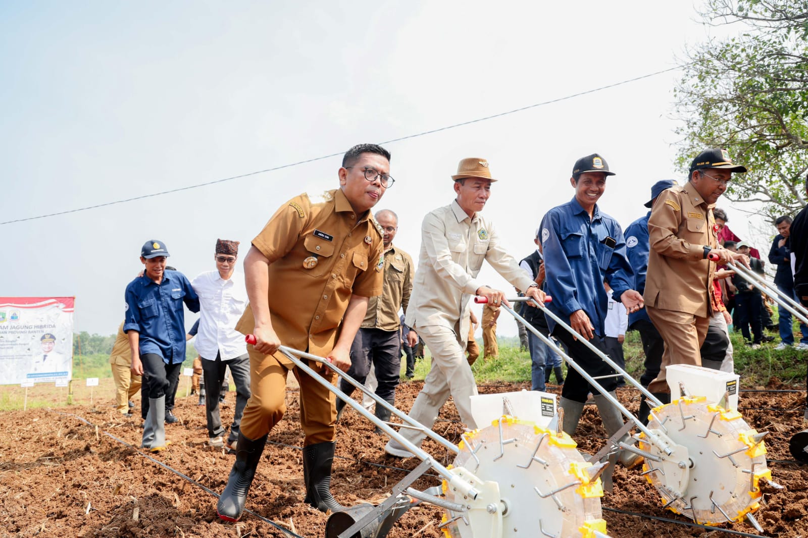 Andra Soni Tanam Jagung, Target Banten Jadi Produsen Nasional